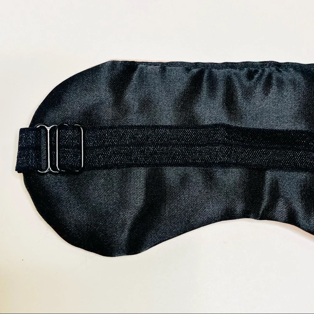 Little Girls’ Blush Pink and Black Silk Sleep Mask 💤 / Eye Mask - NWOT!
